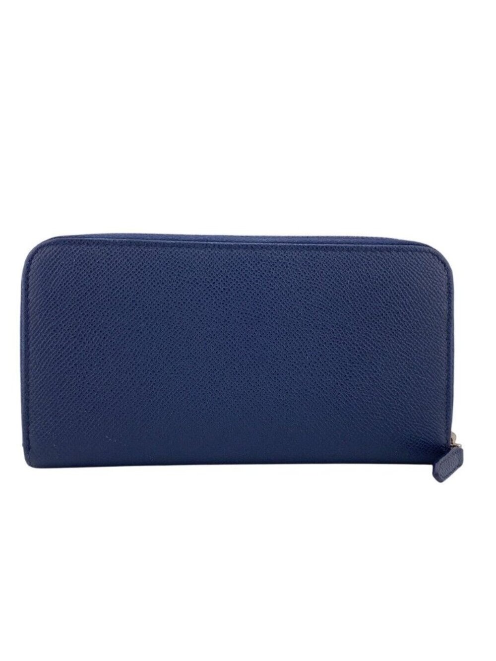 Bvlgari Wallet Man Zip Around Leather Navy